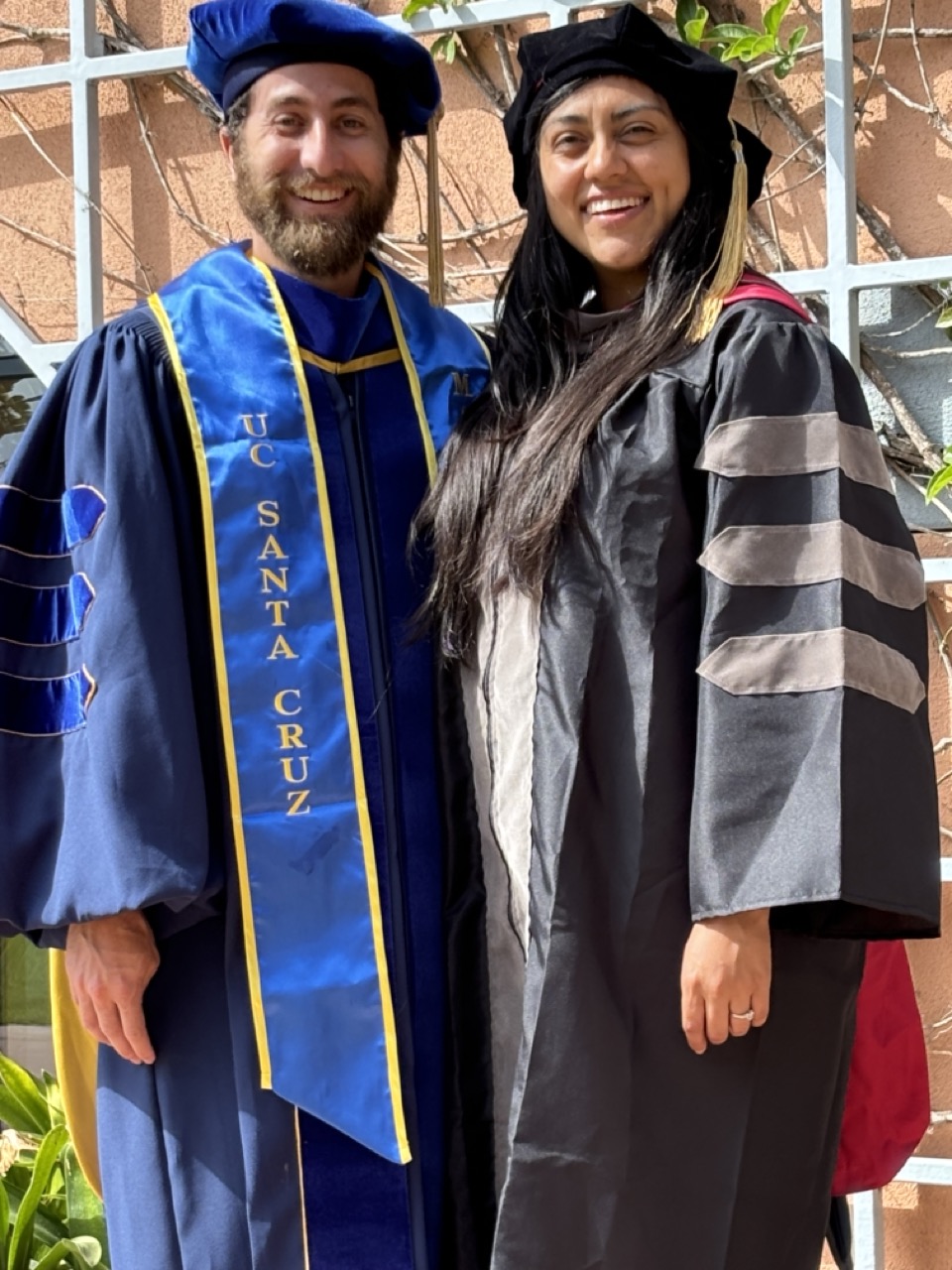 My wife Yaneli and I in our robes